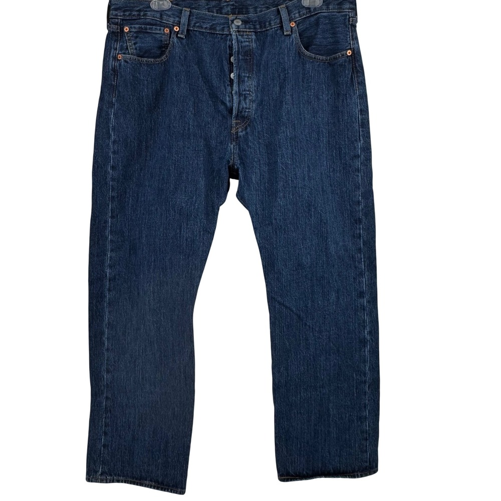 Levis 501 Original Fit Mens Dark Wash Blue Button Fly Jean W40 L29 (W40 L28)